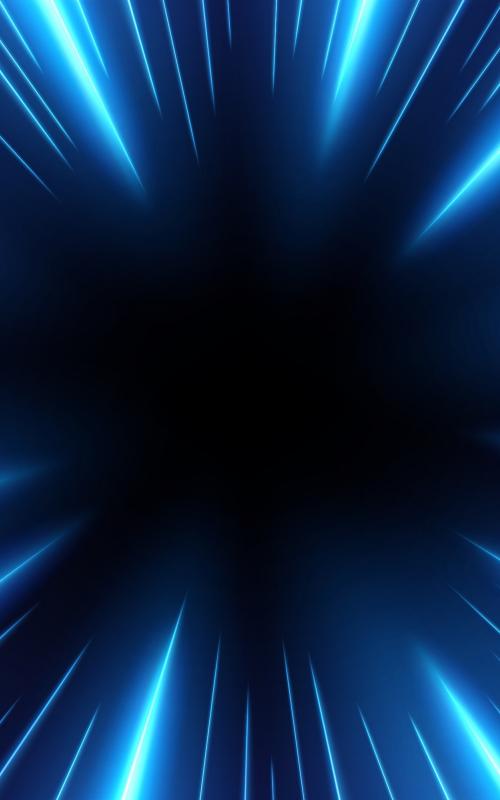 Blue waves of light with a space in the centre